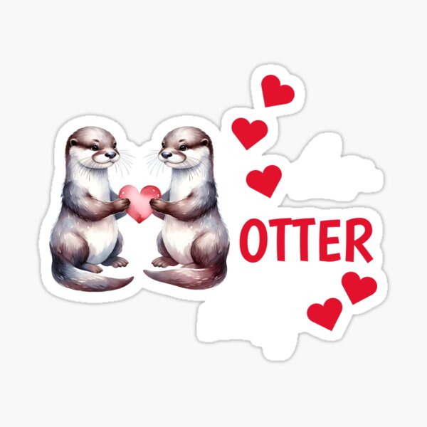 Item preview, Otter half love gift designed and sold by Slowerblue.
