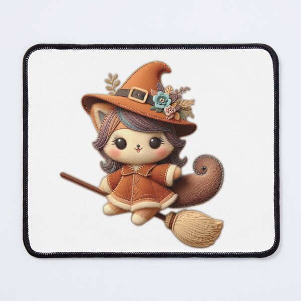 Item preview, So Cute Orange Kitty Witch flying designed and sold by Bspaces.
