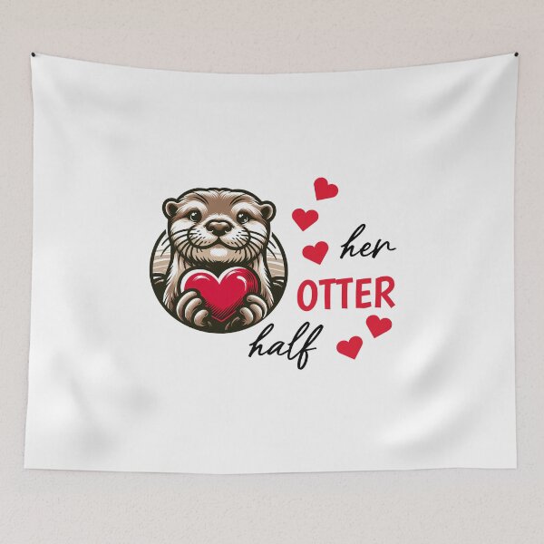 Item preview, Otter half love gift designed and sold by Slowerblue.