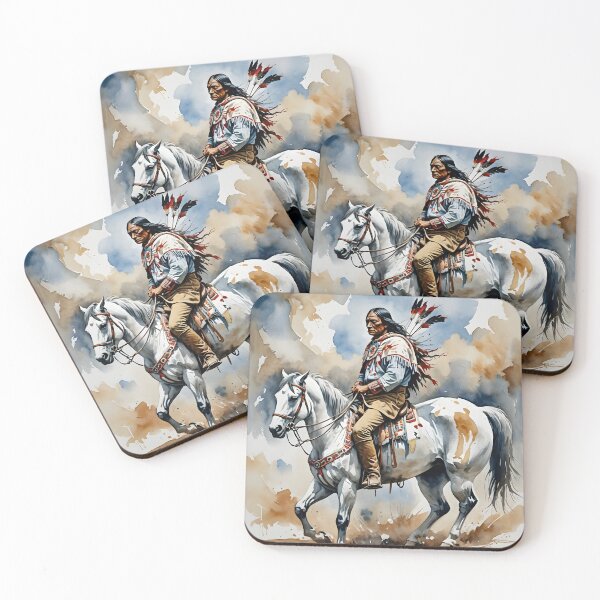 Item preview, Sitting Bull On A White Horse designed and sold by Paw's Arts.