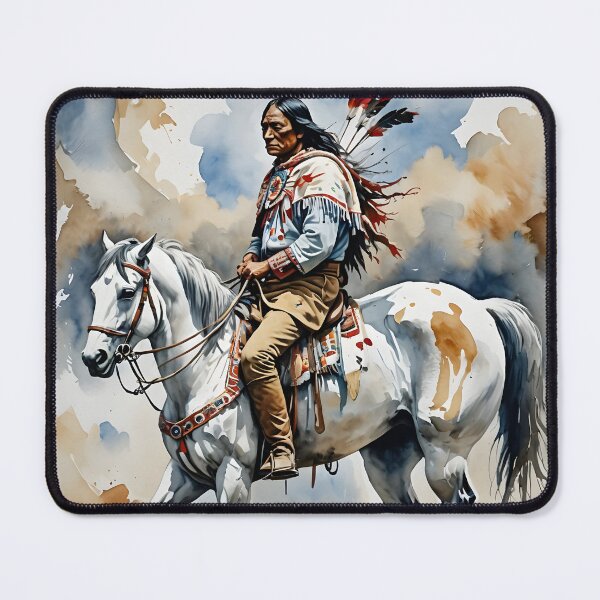 Item preview, Sitting Bull On A White Horse designed and sold by Paw's Arts.
