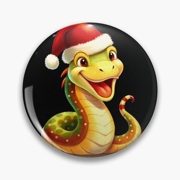 Item preview, Festive Cartoon Snake in Santa Hat – Cheerful Holiday Design designed and sold by VikArtStudio.