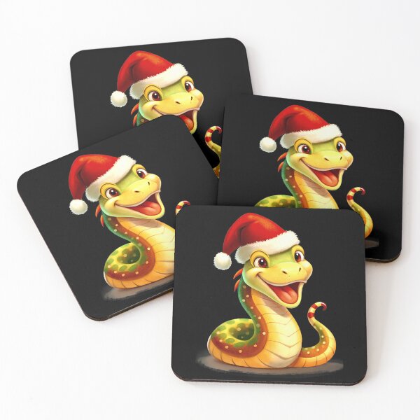 Item preview, Festive Cartoon Snake in Santa Hat – Cheerful Holiday Design designed and sold by VikArtStudio.