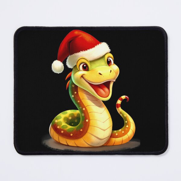 Item preview, Festive Cartoon Snake in Santa Hat – Cheerful Holiday Design designed and sold by VikArtStudio.