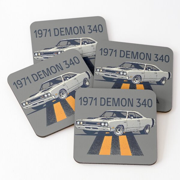 Item preview, 1971 Dart Demon 340 Classic Muscle Car  designed and sold by CreepyCornerArt.