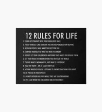 12 rules for life jordan peterson (dark version) Art Board