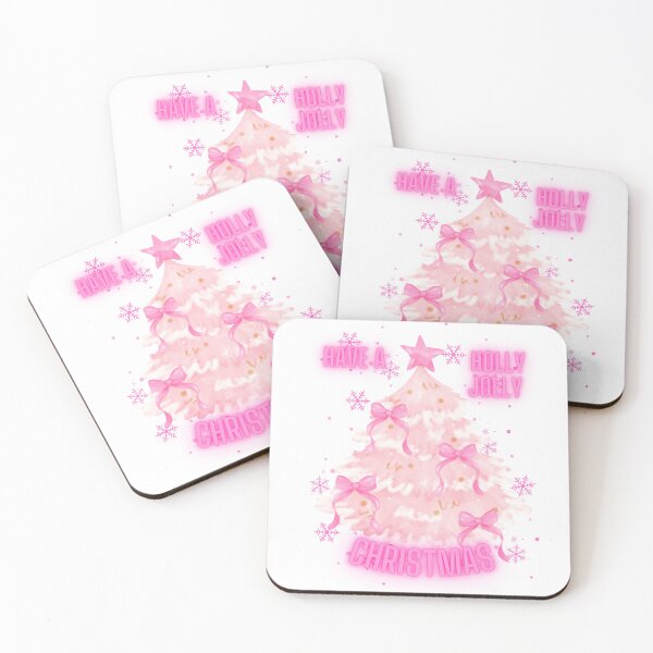 Item preview, Holly Jolly Pink Ribbon Christmas Tree designed and sold by ZerotwoStudio.