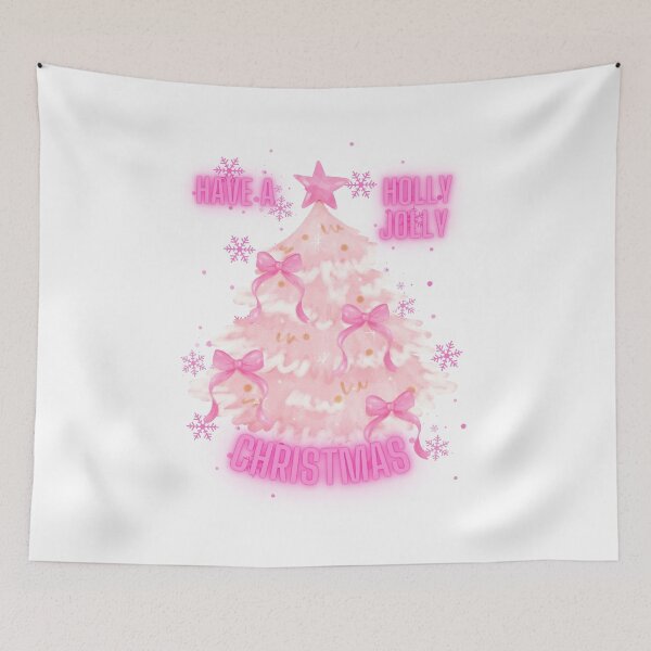 Item preview, Holly Jolly Pink Ribbon Christmas Tree designed and sold by ZerotwoStudio.
