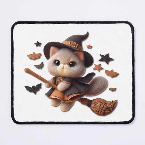 Item preview, The Cute Fur Kitty Witch flying designed and sold by Bspaces.