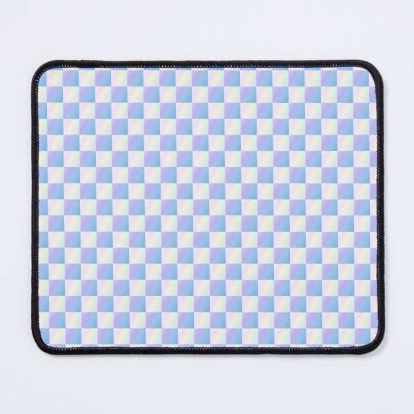 Item preview, Blue pastel iridescent checker board photo pattern | blue chequer designed and sold by lausn.