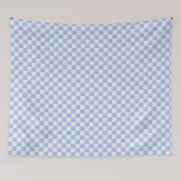 Item preview, Blue pastel iridescent checker board photo pattern | blue chequer designed and sold by lausn.