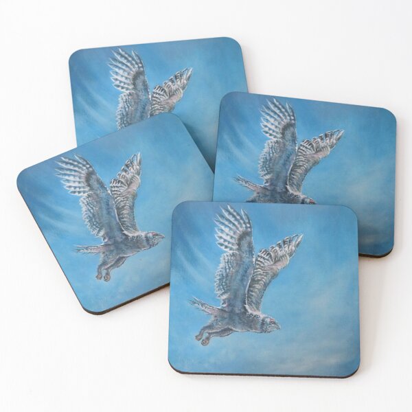 Item preview, Milky Eagle Owl flying through the sky designed and sold by LittleLiz.