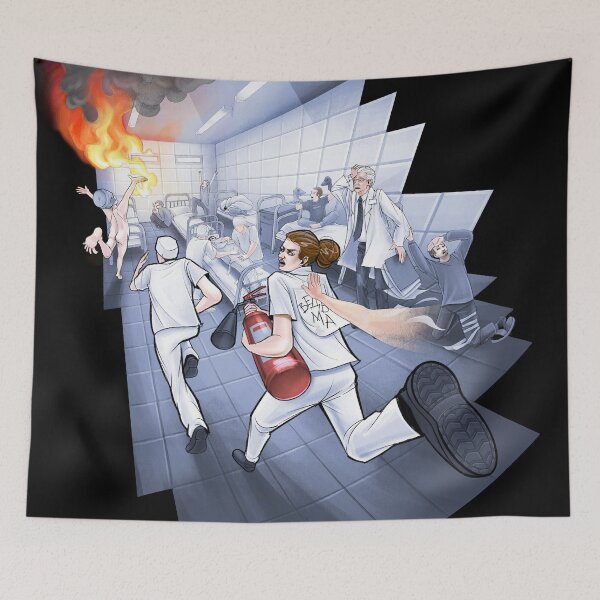 Item preview, Doctors and patients in psychiatric clinic  designed and sold by Ekaterina Glazkova.