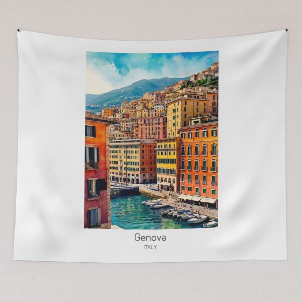 Item preview, Genova italy  vintage poster designed and sold by paulrommer.