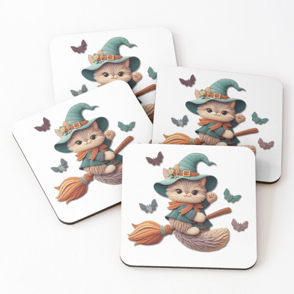 Item preview, WOW a Cute  Kitty Witch flying designed and sold by Bspaces.