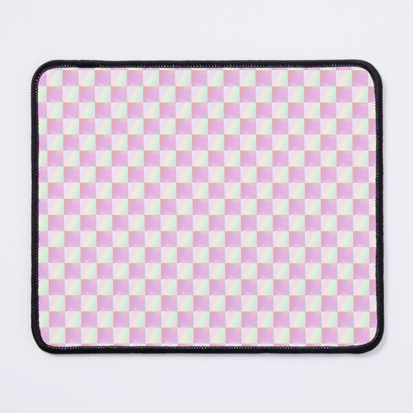 Item preview, Pastel pink iridescent checker board photo pattern | lilac pink purple chequer designed and sold by lausn.