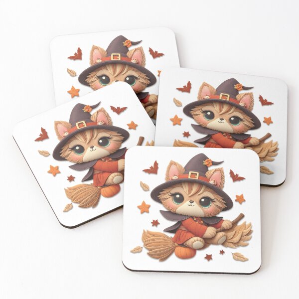 Item preview,  Cute Kitty Witch fly upon the star designed and sold by Bspaces.