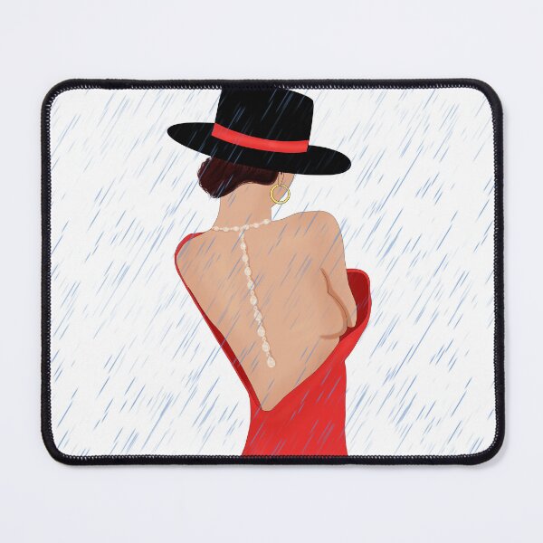 Item preview, Spring girly in the rain | red dress girl designed and sold by Diavers-store.