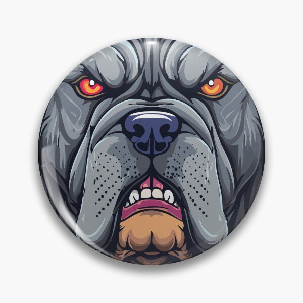 Item preview, Aggressive Pitbull Illustration designed and sold by biggieDEALshop.