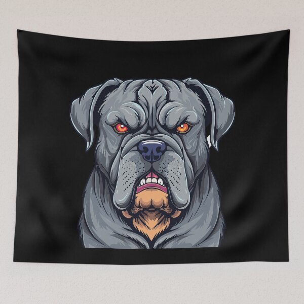 Item preview, Aggressive Pitbull Illustration designed and sold by biggieDEALshop.