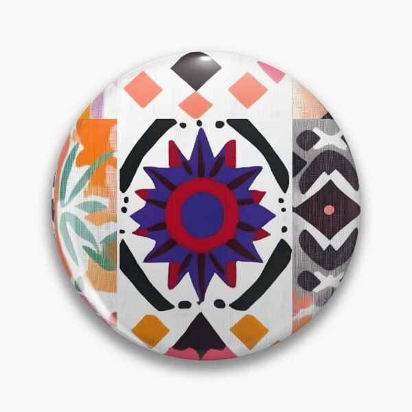 Item preview, Boho Geometric Tile Pattern with Floral Motifs designed and sold by Soul-Sparks.