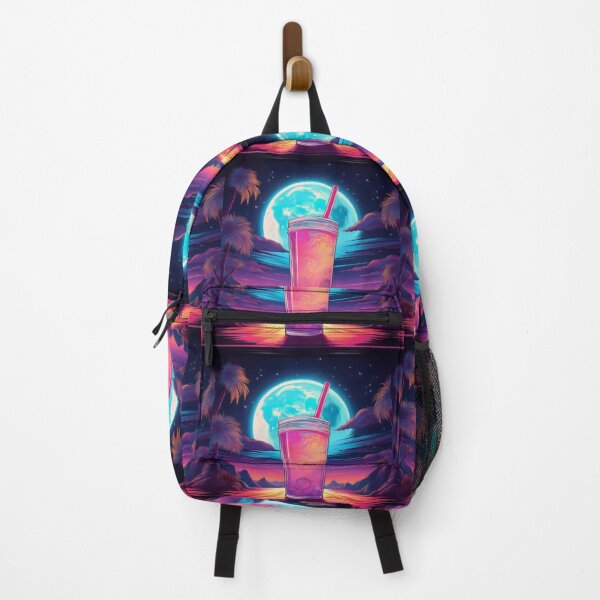Item preview, Cosmic Glow Drink – Retro Neon Night Artwork designed and sold by RaiyaTees.