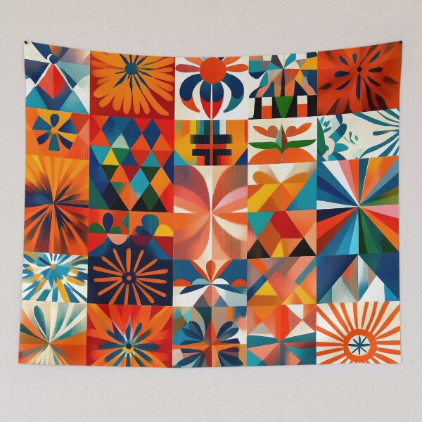 Item preview, Vibrant Geometric Shapes Pattern designed and sold by Soul-Sparks.