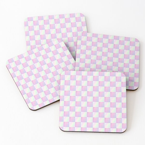 Item preview, Pink iridescent checker board photo pattern | lilac pink purple crafty square designed and sold by lausn.