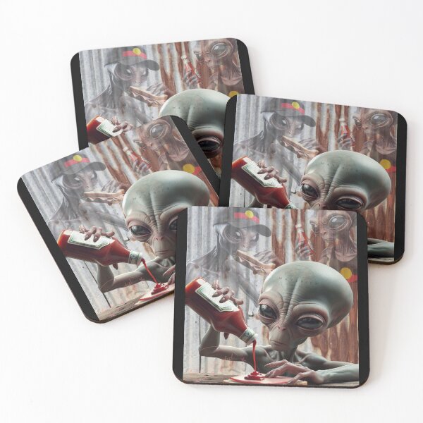 Item preview, Aliens eating Devon Sandwich designed and sold by ArtfulMaverick.