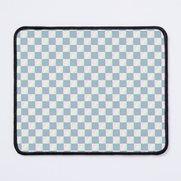 Item preview, Grey blue iridescent checkerboard pattern | bluish gray checker designed and sold by lausn.