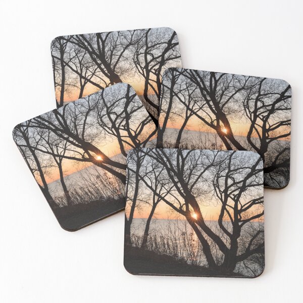 Item preview, Lakeside Sunrise Through Lacy Willow Branches designed and sold by Georgia Mizuleva.