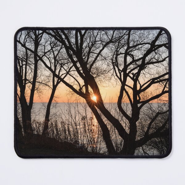 Item preview, Lakeside Sunrise Through Lacy Willow Branches designed and sold by Georgia Mizuleva.