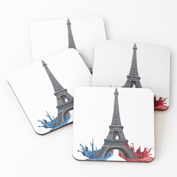 Item preview, Eiffel tower Stand blue and red paint  designed and sold by KRStyleClub.