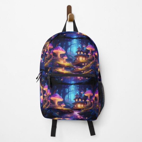 Item preview, Enchanted Forest Cottage – Mystical Mushroom House Artwork designed and sold by RaiyaTees.