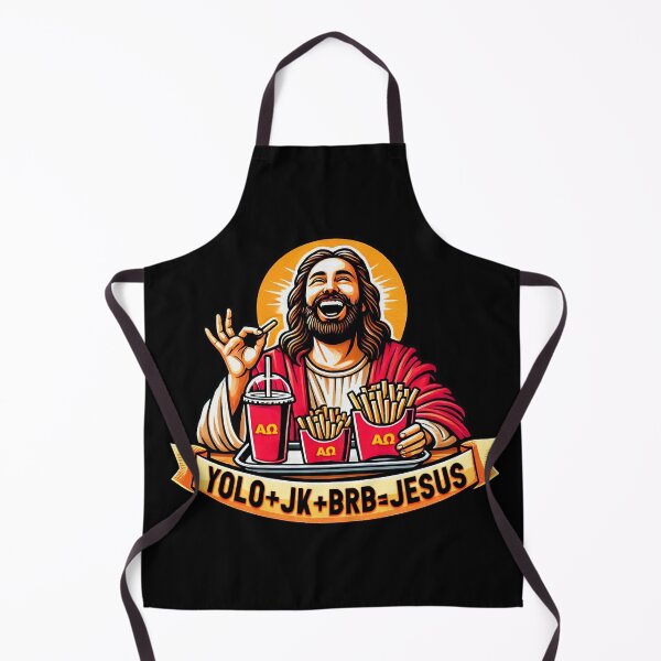 Item preview, YOLO JK BRB Jesus Fast Food designed and sold by plushism.