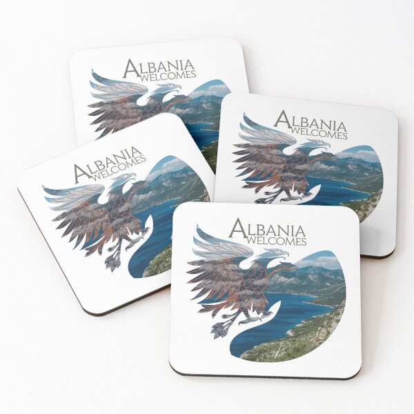 Item preview, Albania Welcomes Flag Map Tirana, Berat designed and sold by AnimalsDH305.