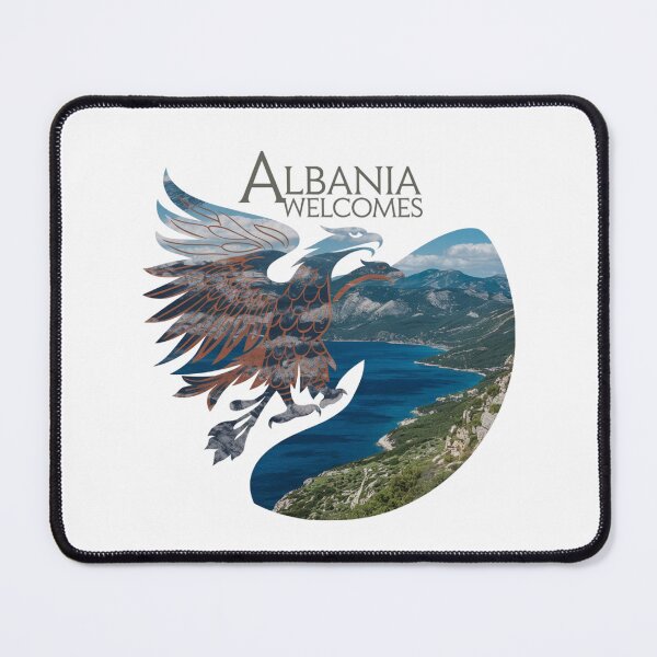 Item preview, Albania Welcomes Flag Map Tirana, Berat designed and sold by AnimalsDH305.