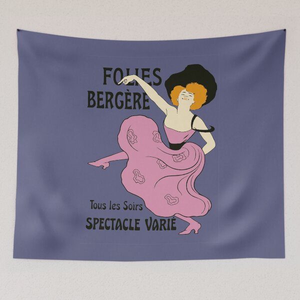 Aperçu de l'œuvre Affiche Française Vintage Folies Bergères créée et vendue par cutesy.