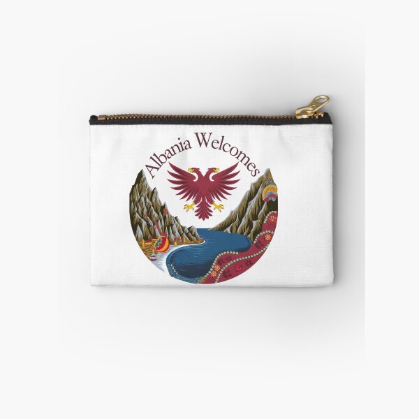 Item preview, Albania Welcomes Flag Map Tirana, Berat designed and sold by AnimalsDH305.
