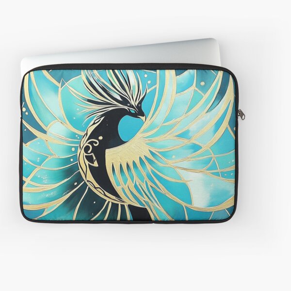 Item preview, Golden Phoenix With Turquoise Feathers designed and sold by GoldenTealArts.