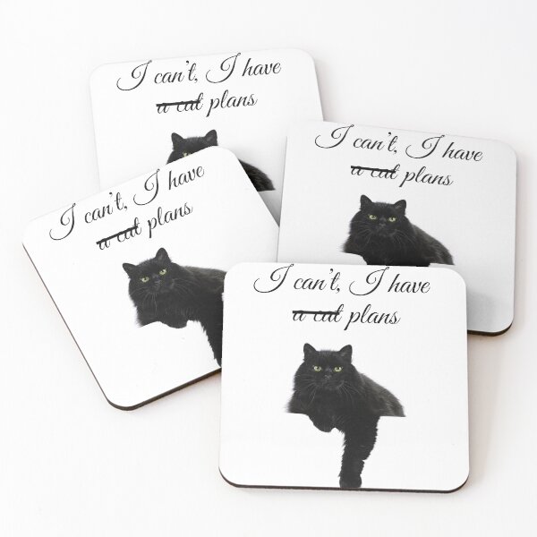 Item preview, I can't, I have a cat - Black Cat designed and sold by Cat Babe.