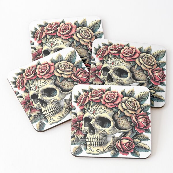 Item preview, Rose-Crowned Skull: Elegance Meets Mortality designed and sold by sanattasarim.