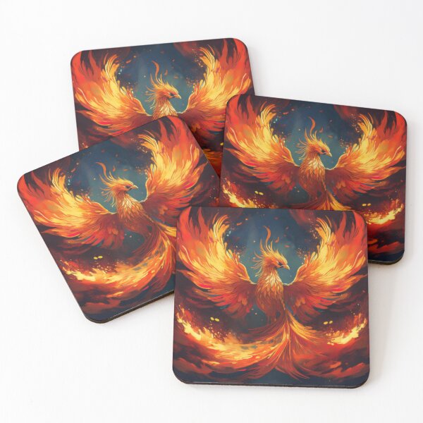 Item preview, Fiery Phoenix – Majestic Mythical Bird Artwork designed and sold by RaiyaTees.