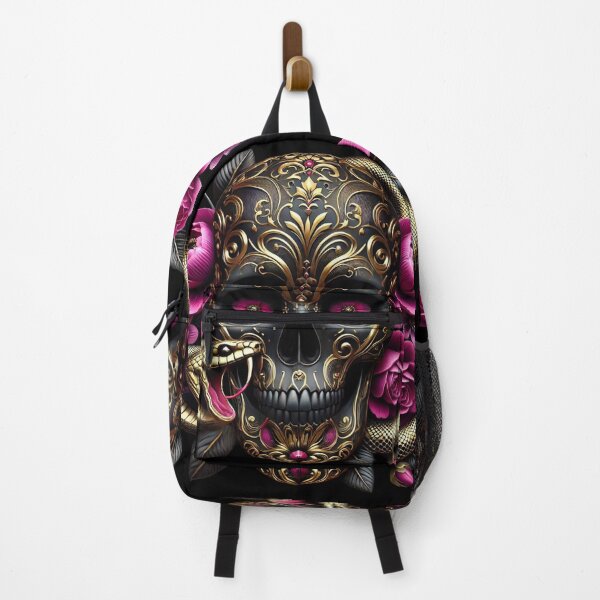 Item preview, Mystical Golden Skull with Snake - Gothic Floral Art Design - T-shirt, Mugs, Stickers. designed and sold by JoseFrancese.