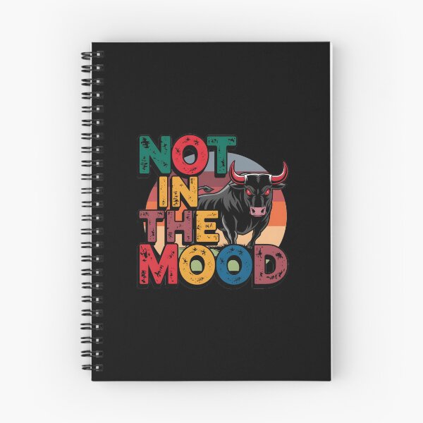 Item preview, Retro Black Bull Illustration 'Not in the Mood'  designed and sold by bukajart.