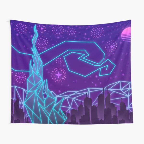 Item preview, Vaporwave Starry Night designed and sold by Onisym Art.
