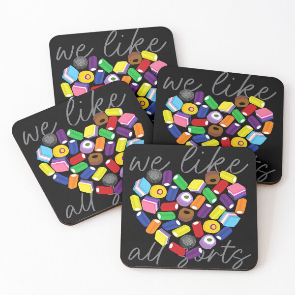 Item preview, All sorts liquorice in LGBTQ+ flag colours designed and sold by Mintpoptrend.