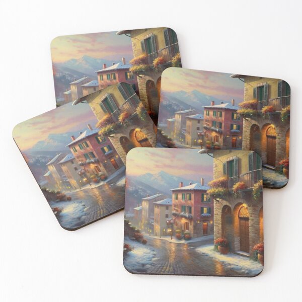 Item preview, Winter Elegance on Italian Cobblestone Paths designed and sold by BlareBlare.