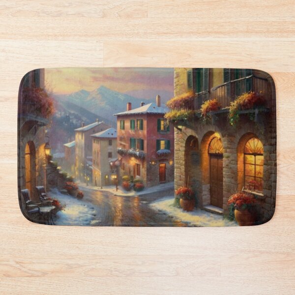 Item preview, Winter Elegance on Italian Cobblestone Paths designed and sold by BlareBlare.