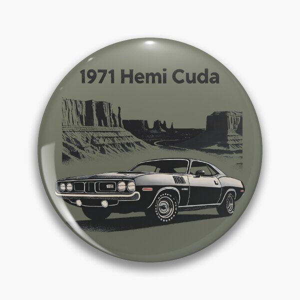 Item preview, 1971 Hemi Cuda Barracuda Muscle Car designed and sold by CreepyCornerArt.